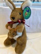 Kangaroo With Joey Fluffy Soft Toy- Designed In Australia - with original label