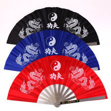 Kung Fu Steel Dragon Fan Tai Chi Training Martial Arts Taiji Dance Fighting