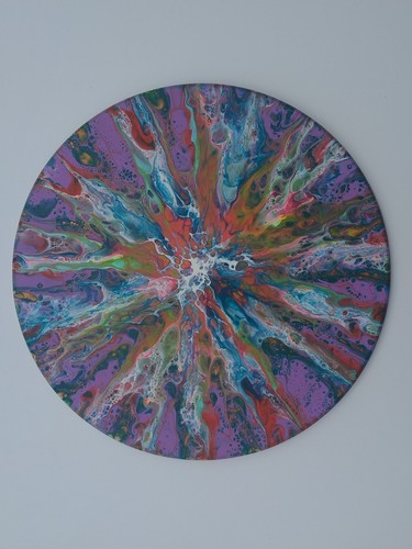 Handmade painting fluid art - painting,