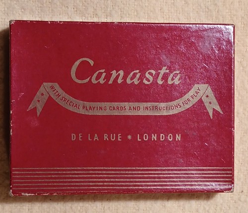 Vintage canasta card game - card, by