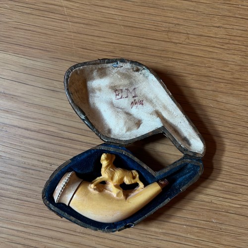 Antique pipe bowl with - with, dog