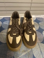 Tu Women Neutral Leopard Retro Platform Court Trainers 5 BNWT