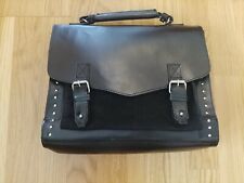 Topshop Suede Leather Black Satchel BNWOT