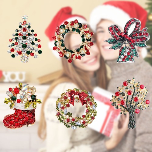 Christmas brooch badge - brooch,