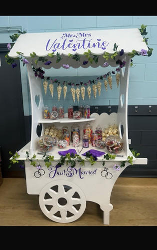 Wedding wooden candy cart - wooden,