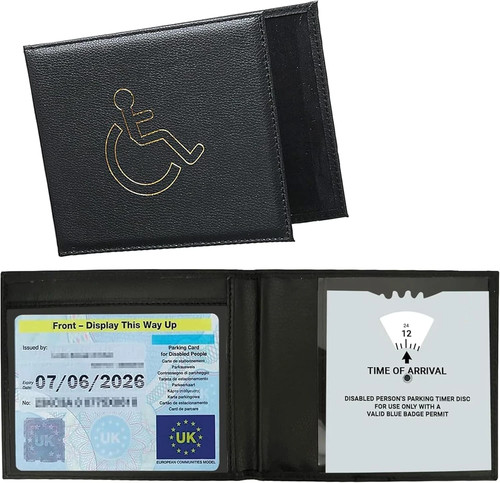 Genuine leather disabled blue - leather,