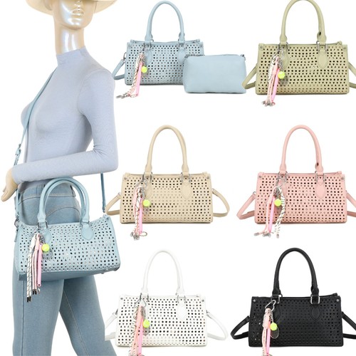 Ladies laser cut grab bag - grab,