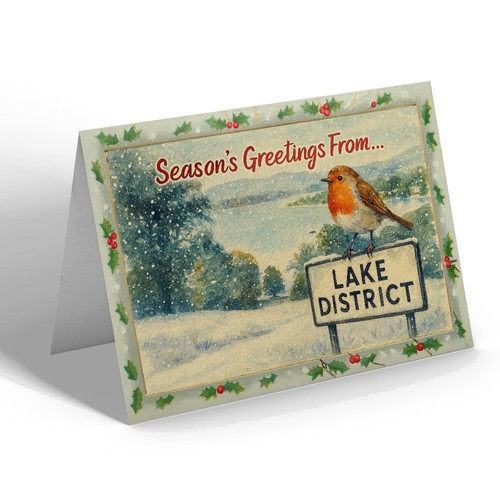 Christmas card lake district - lake,