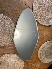Vintage Sixties Frameless Bevelled Asymmetrical  Mirror 24 inches  x 11 inches 