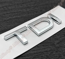 TDI Silver Chrome Rear Boot Trunk Letters Emblem Badge Replacement For Audi