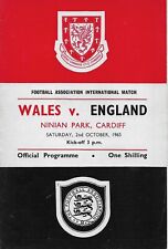 Wales v England 02/10/1965 British Home Championship at Ninian Park Cardiff