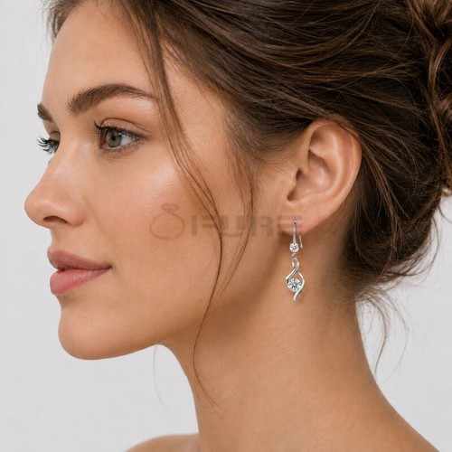Double pink crystal - crystal, dangle
