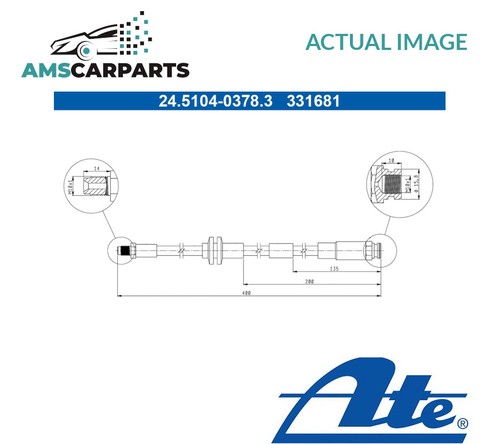 Brake hose line pipe front - hose,