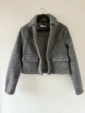 Mango Grey Cropped Jacket Size