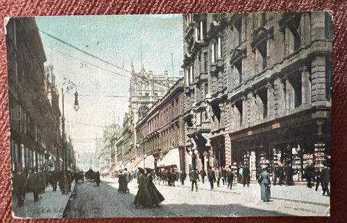 Antique postcard glasgow - antique,