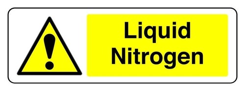 Liquid nitrogen safety sign - -,