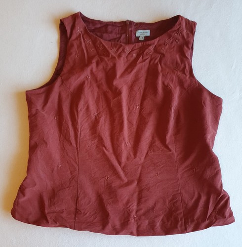 Maroon sleeveless top - top, 14