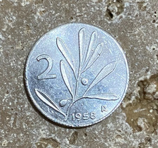 2 Lire 1958 Olive Italian