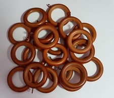 Oak wood curtain rings with - oak,