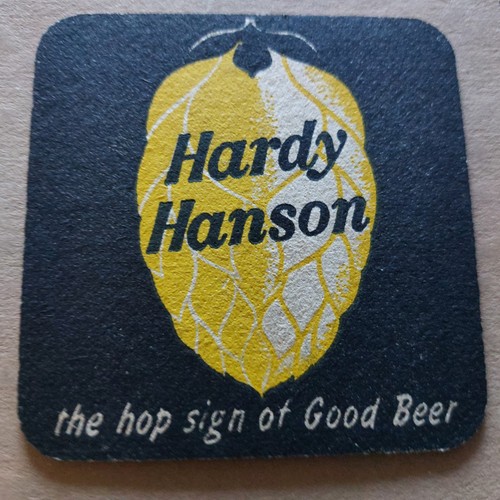 Hardy hansons beer mat - hansons, cat