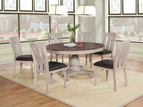 Arch weathered oak dining set - oak,