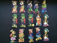 Dress Up Pig Penguin Duck Frog Dog Rabbit Paper Scraps Die Cut Decoupage Used 