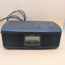 Sony FM/MW/LW Radio CD Player Alarm Clock UK AC Plug Tested Working