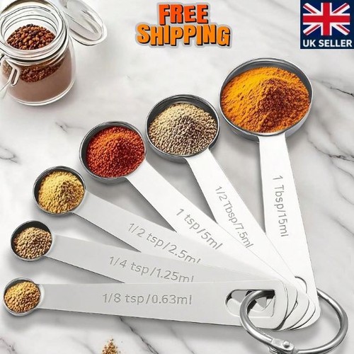 6pc stainless steel measuring - stainless,