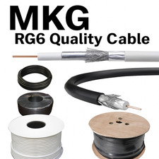 MKGT White/Black RG6 Coaxial