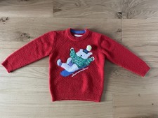 Marks & Spencer Red Polar Bear Christmas Jumper Age 3-4 Years