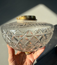 antique lead cut glass facet