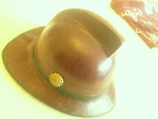 - FIRE FIGHTERS HELMET   -CHERRY RED -  1934-  VERY RARE-