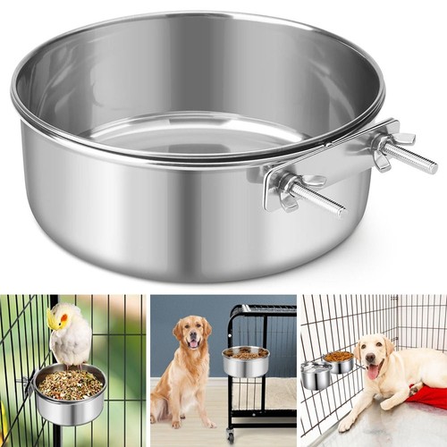 Hanging dog cage bowls - dog,