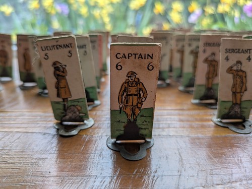 Vintage cardboard soldiers - soldiers, on