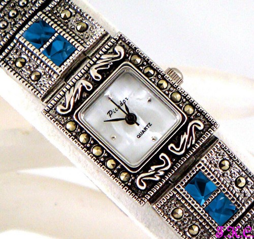Vintage silver marcasite - silver, &