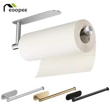 Kitchen Roll Paper Towel Holder Under Cabinet Self Adhesive and Wall Mounted UK