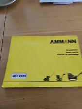 ammann wacker Plate AVP 2920 Spares Book