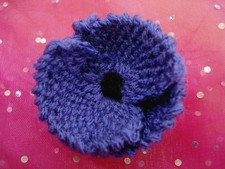 Knitted Purple Poppy Brooch