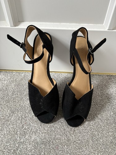 Hotters ladies black suede - ladies,