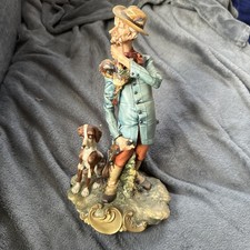 Genuine RARE 1970s Capodimonte "Large Hunter" Fine Porcelain Figurine By Volta