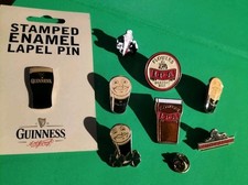 Job lot of 8 Guinness and brewery pin badges 