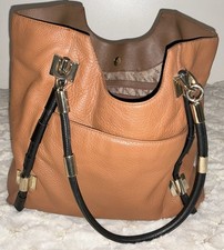 DKNY Women's Soft Leather Tan Commuter Tote bag  VGC