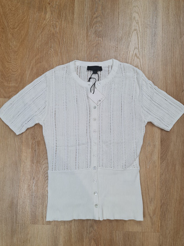 Zara white crochet - white, knit