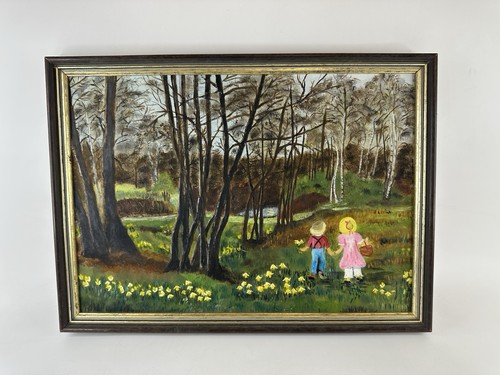 Vintage original oil painting - vintage,