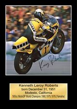 KENNY ROBERTS WORLD MOTO GP CHAMPION SIGNED Posters Print Wall Art A3,A4,A5