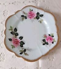 Royal Windsor Vintage Fine Bone China Pale Blue & Pink Roses Tea plates VGC