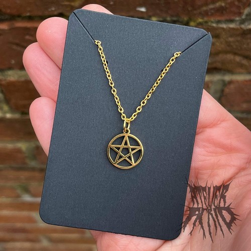 The pentagram necklace gold - -,