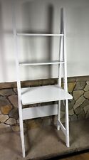 SoBuy® White Wooden Storage Display Shelving Ladder Shelf with Desk Used