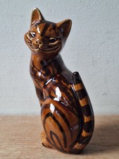 Chester Pottery Cheshire Cat Hand Painted Ceramic Ornament Figurine England 