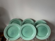 Rare 1930s Spode "Royal Jade" Bone China Tableware set of six plates 